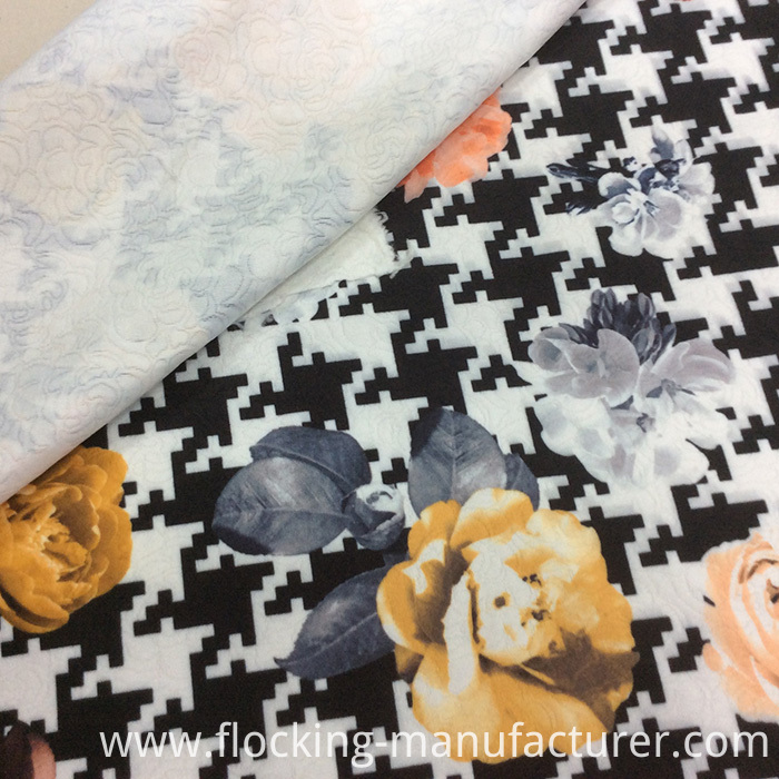 Flower Printed Jacquard Fabric for Garment/ Sofa/ Cushion